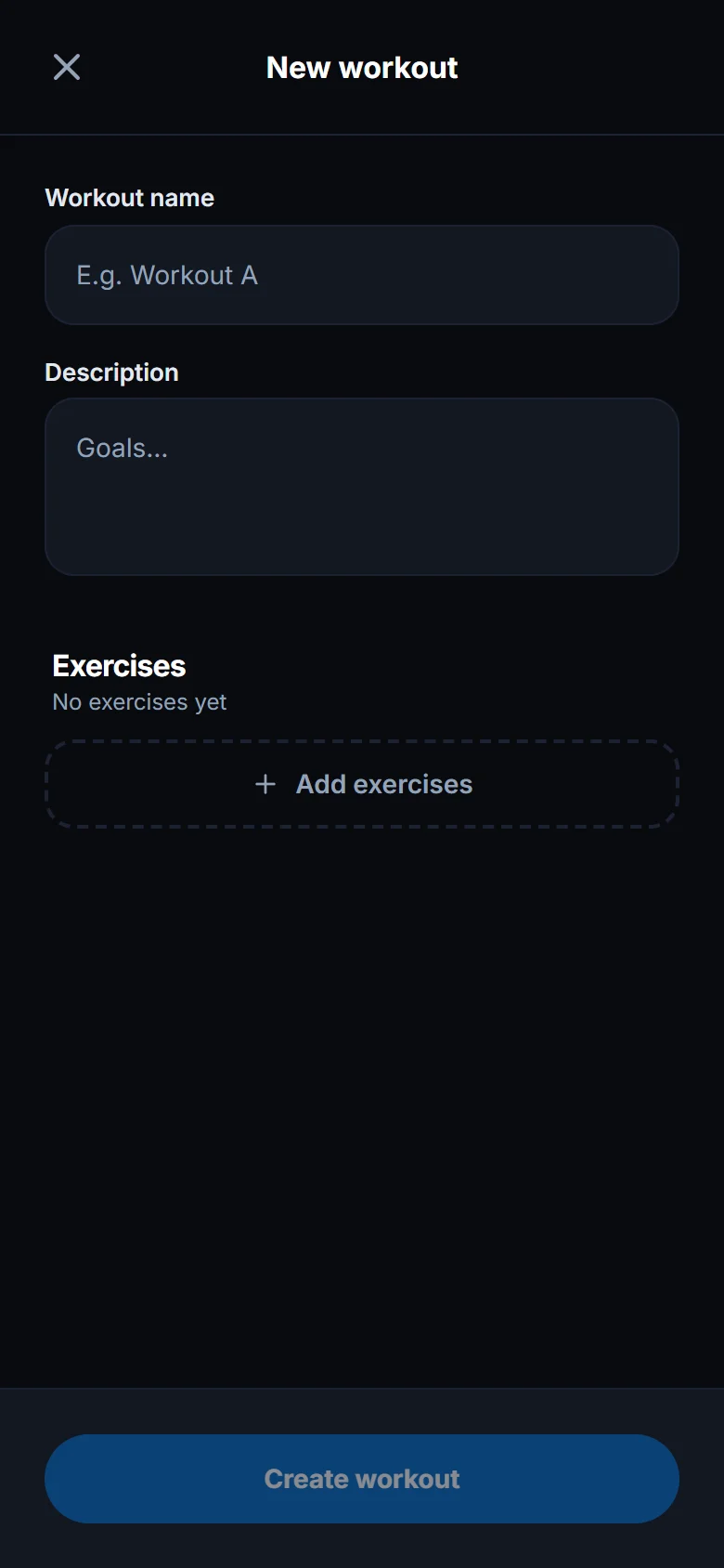 Create a workout from scratch (1)