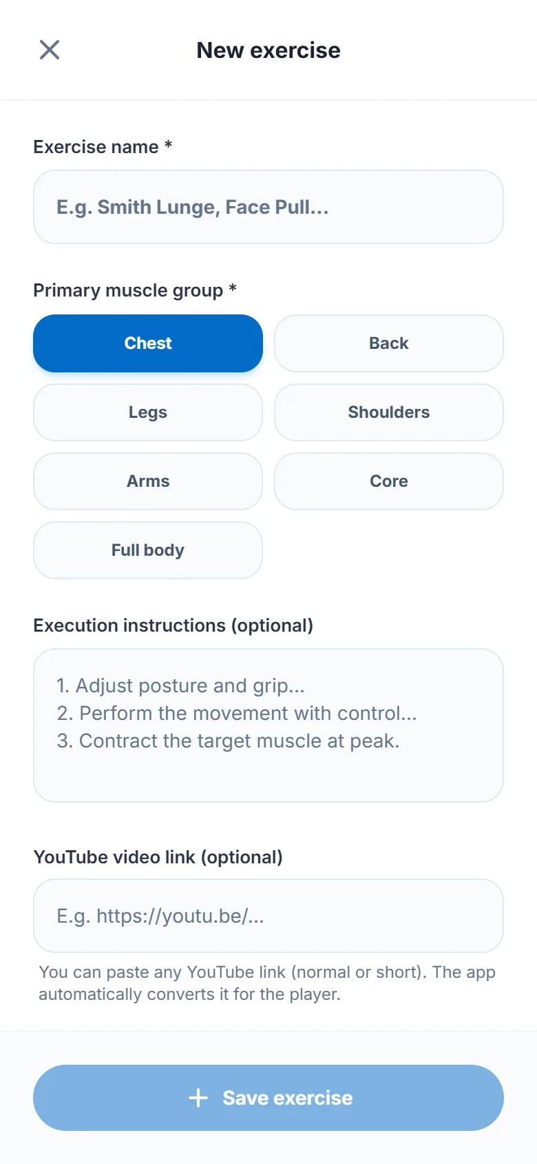 Add your own exercise