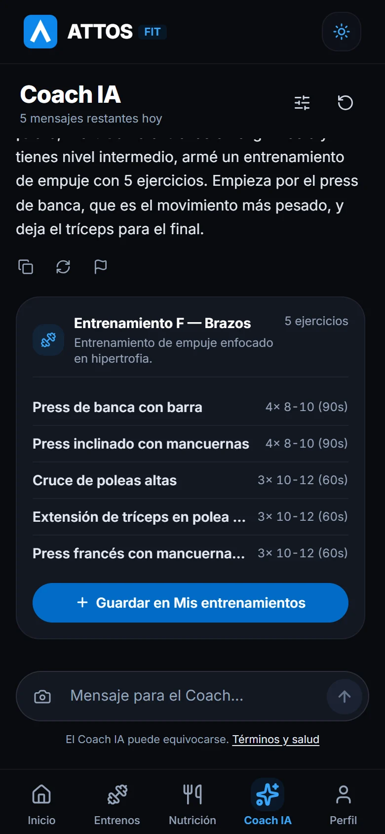 Un coach que conoce tu perfil