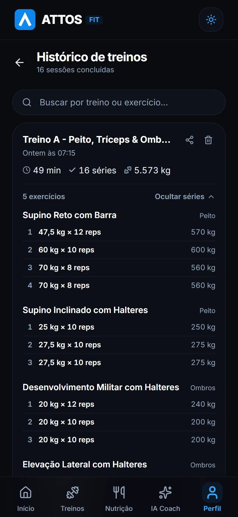 Consulte o histórico de treinos (2)
