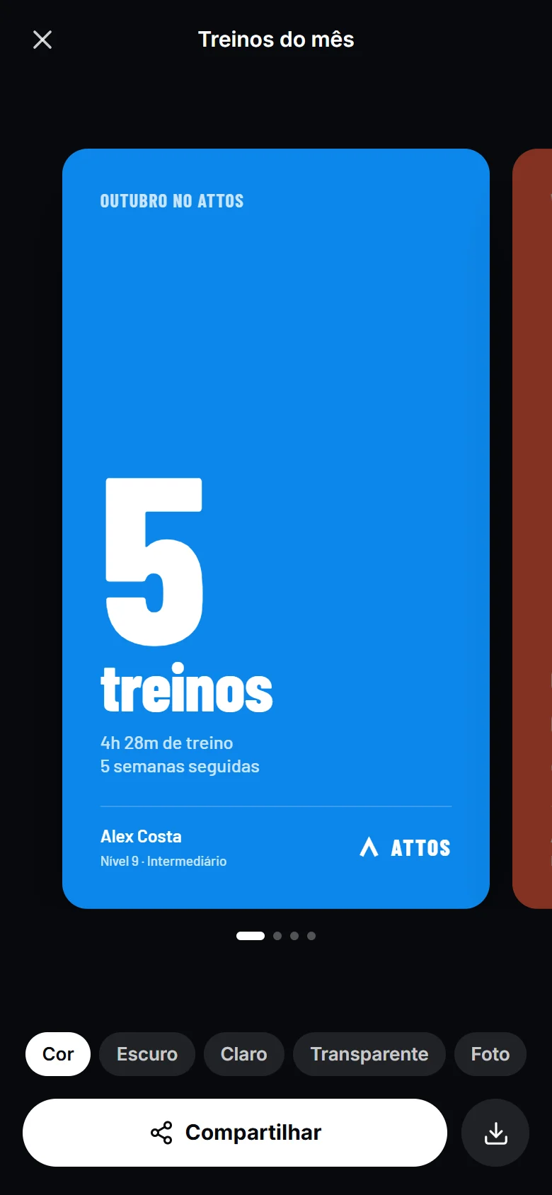 Compartilhe o resumo do mês