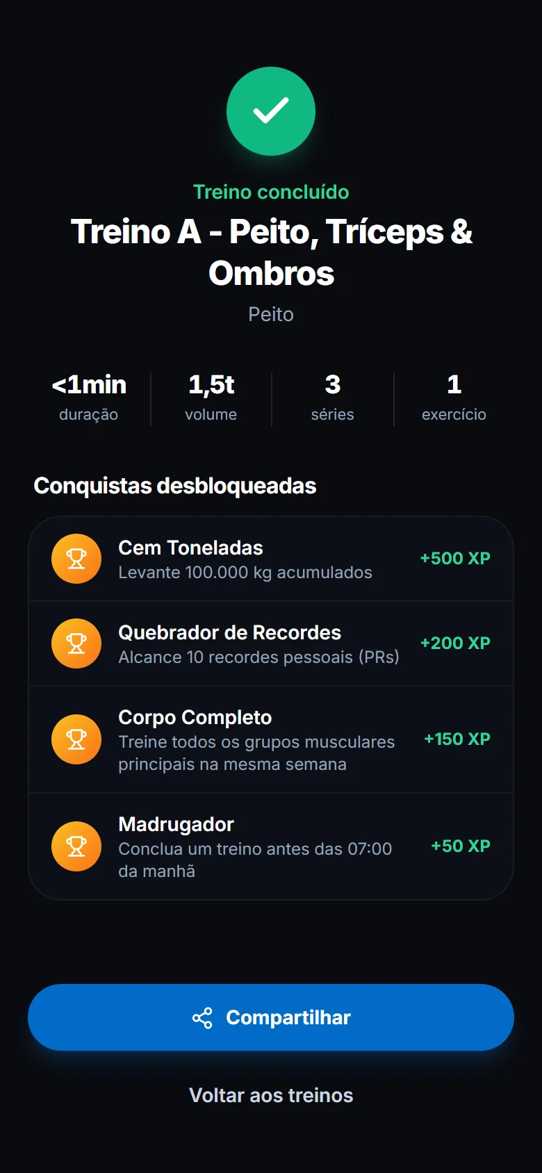 Finalize e veja o resumo