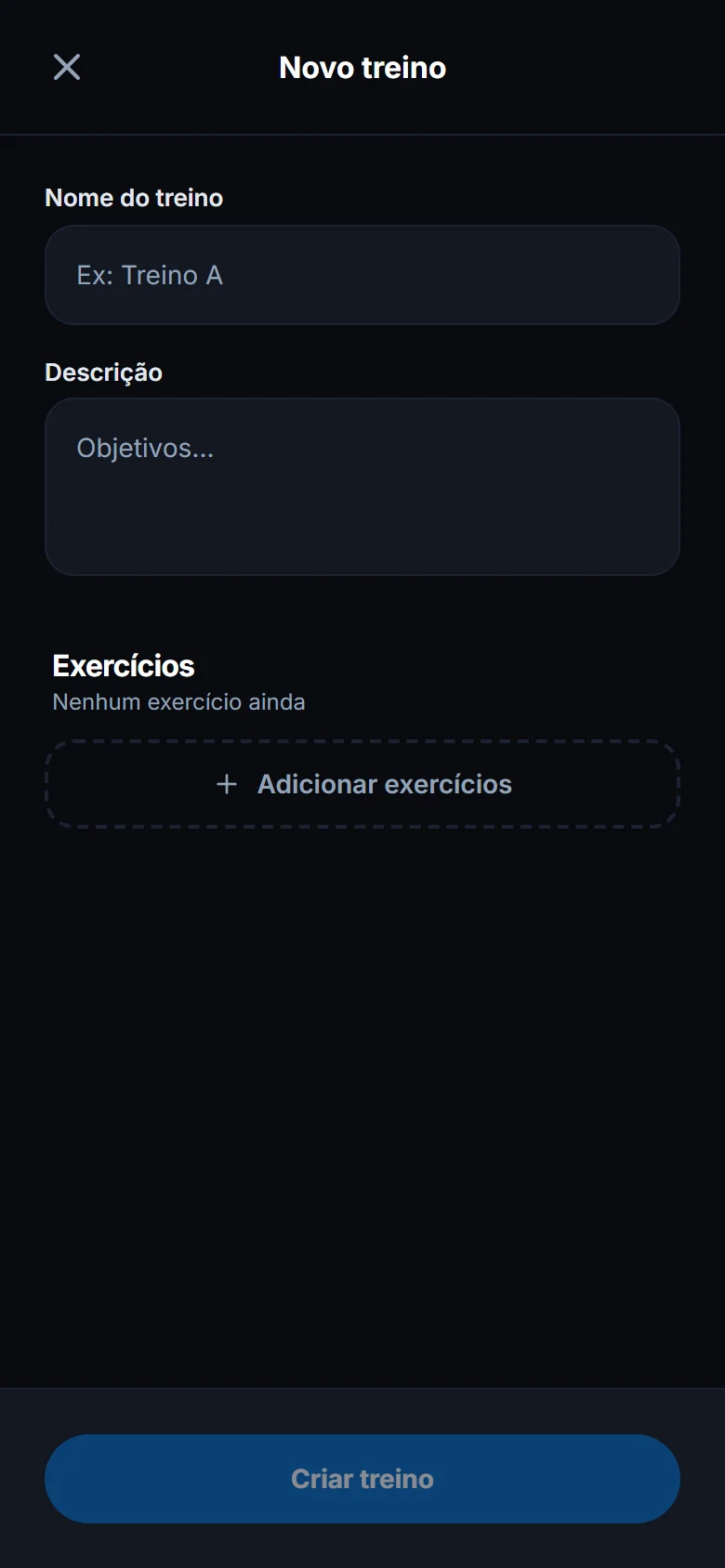Crie um treino do zero (1)