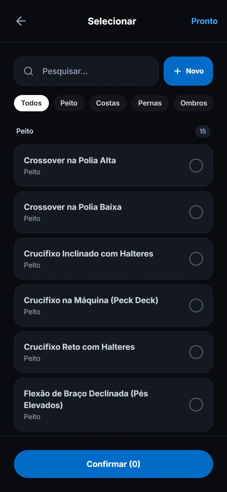 Crie um treino do zero (2)